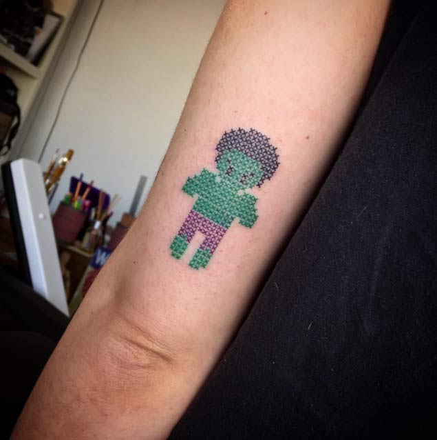 cross-stitch-hulk-tattoo