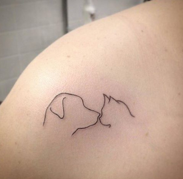 minimal-dog-cat-tattoo