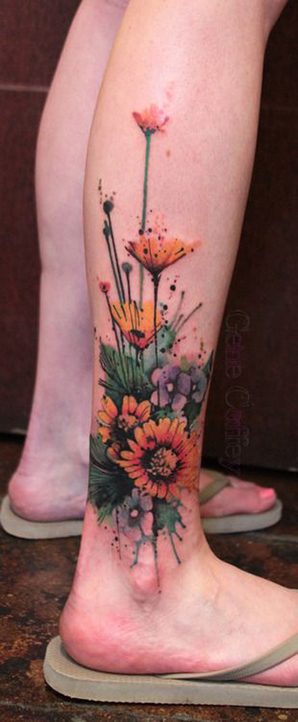 watercolor-flower-calf-tattoo-43