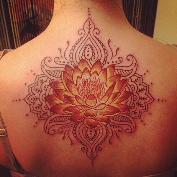 lotus-flower-tattoo-red-orange