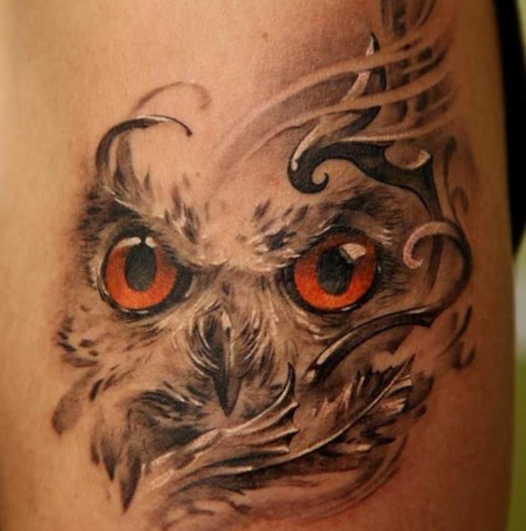 Tatuaggio-faccia-di-un-gufo