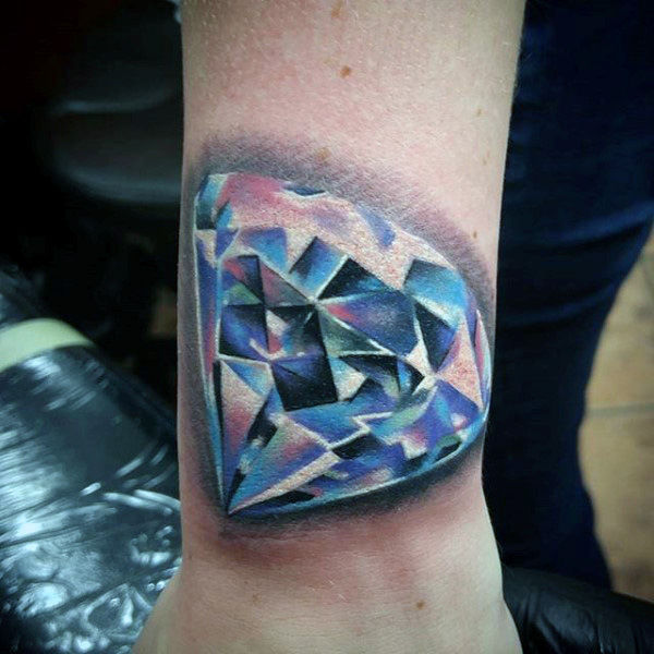 cool-color-mens-glowing-diamond-tattoo-on-wrist