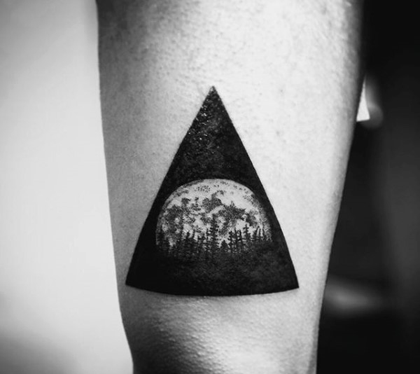 dark-forest-in-triangle-tattoo-on-arms-for-men