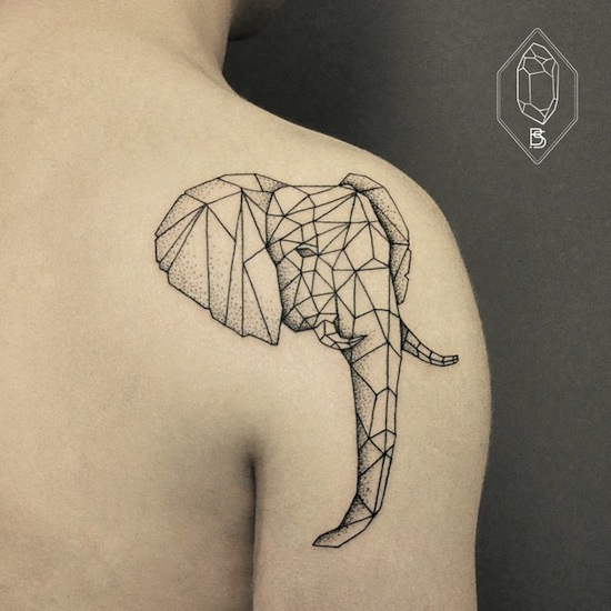 elephant-by-bicem-sinik-istanbul-turkey-outline-simple-tattoos