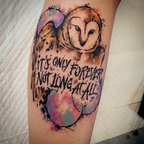 watercolor-owl-with-quote-tattoo