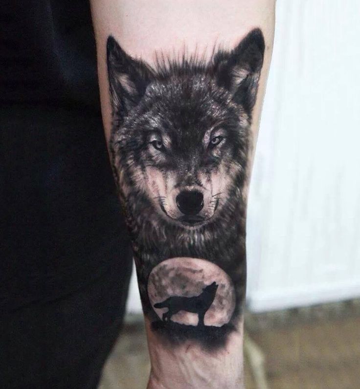 9332906a65fbcee9f9344a330310cce6--wolf-and-moon-tattoo-wolf-tattoo-sleeve