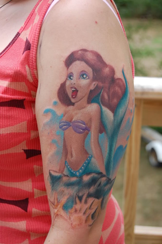 80s-ariel-tattoo-little-mermaid