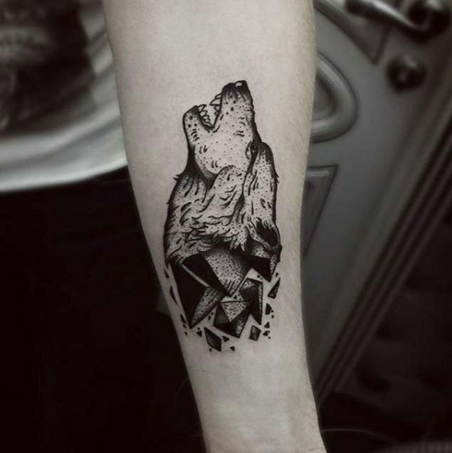 Forearm-wolf-tattoo
