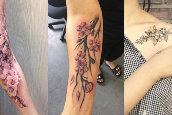 tatuaggi con il fiore di ciliegio