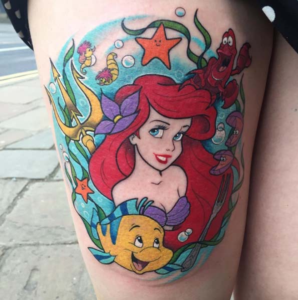 little-mermaid-tattoo-design