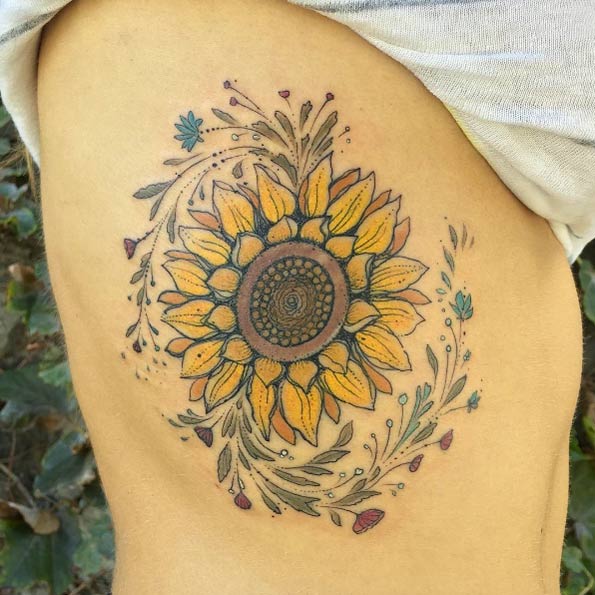 sunflower-tattoo-2