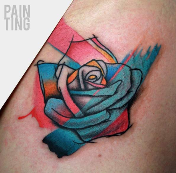 abstract-rose-tattoo - TatuaggiStyle