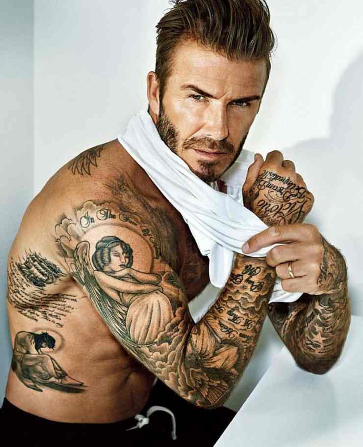 David Beckham tatuaggio Victoria