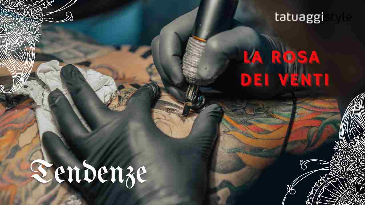 rosa dei venti tatuaggio