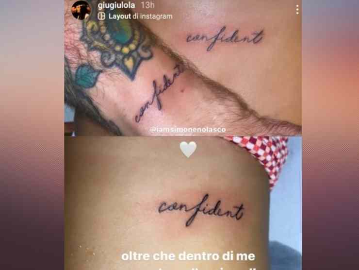 Giulia Simone tatuaggio