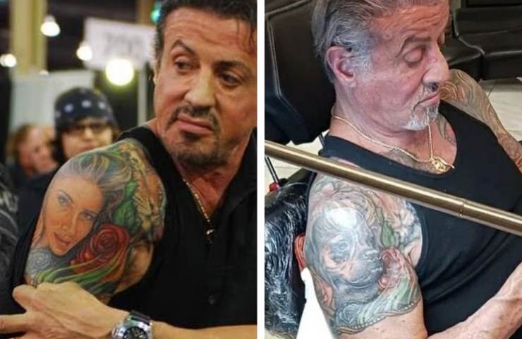 Sylverster Stallone tatuaggio cane 