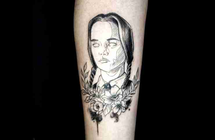 tatuaggi mercoledì addams