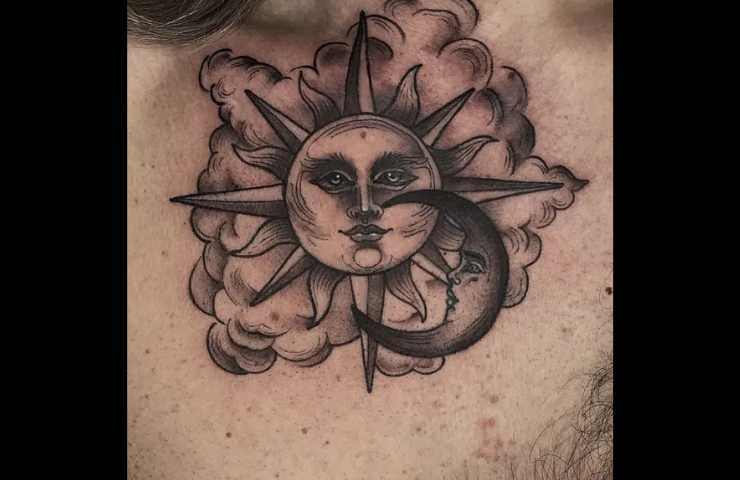 tatuaggio sole luna