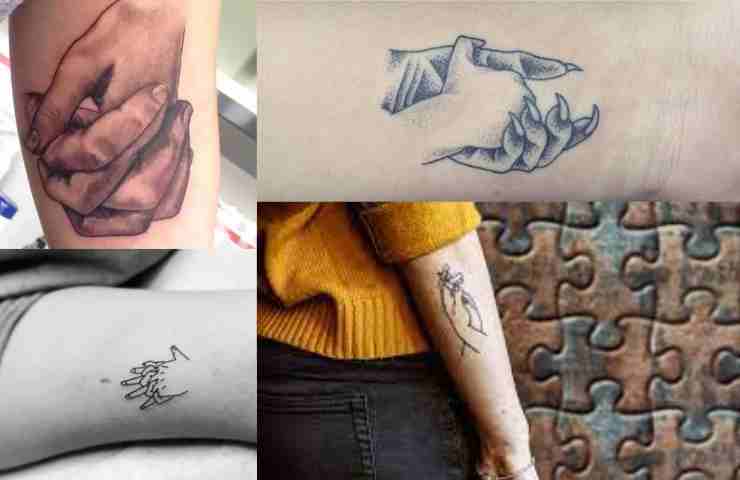 tatuaggi mani unite