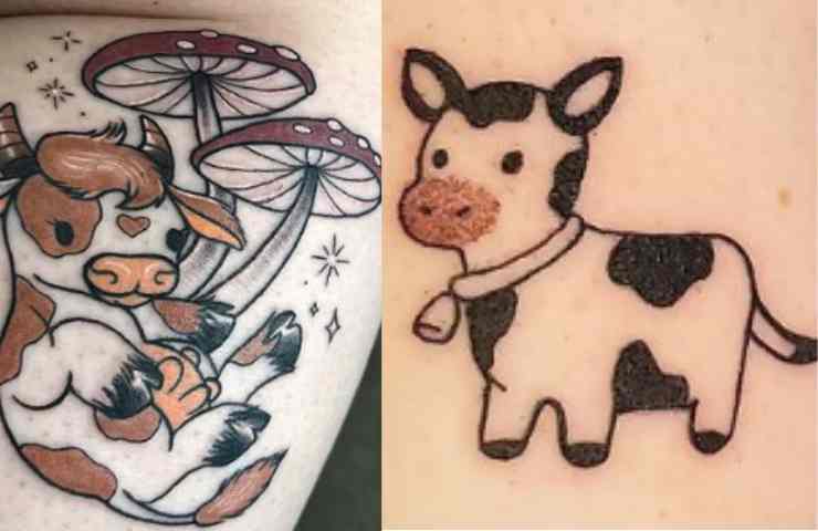tatuaggi assurdi di mucche