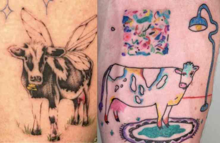 tatuaggi particolari di mucche