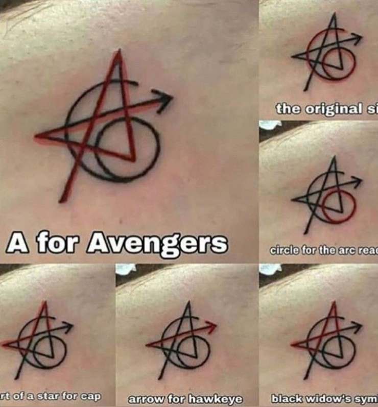 tatuaggio cast Avengers