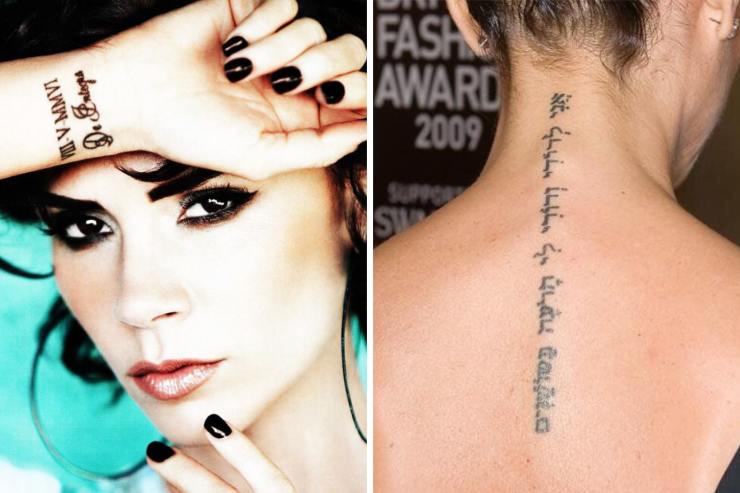 Victoria Beckham tatuaggi 