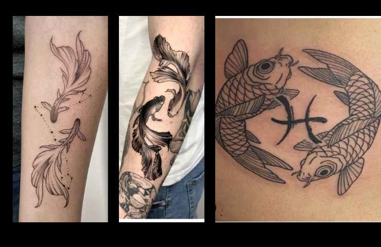 segno zodiacale pesci tatuaggio