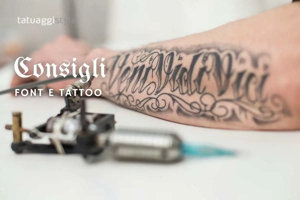 Tatuaggi font