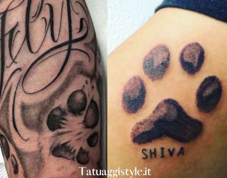zampe tatuaggi cani