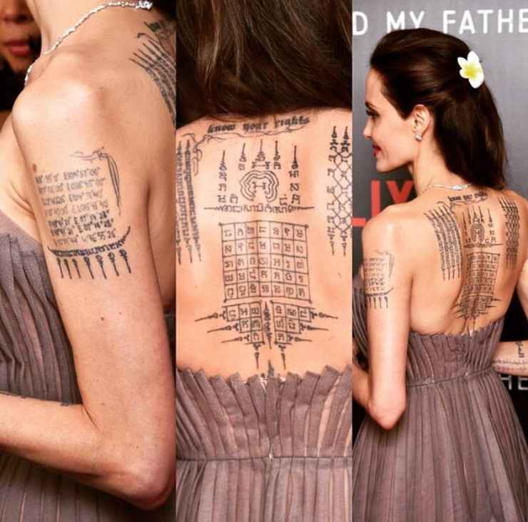 Angelina Jolie tatuaggio thailandese 