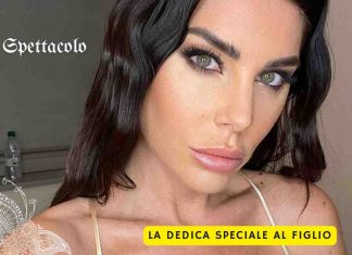 Bianca Atzei omaggio al figlio